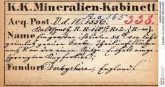Etiketten zu Calcit (NHMW-MIN-As365)